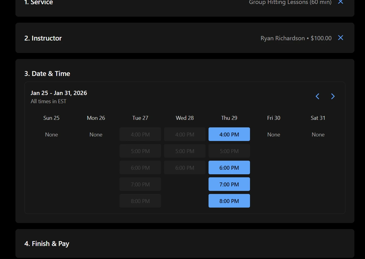 Step 4 managing R2 Training schedule in The Futures App